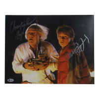 Michael J. Fox & Christopher Lloyd Signed "Back to the Future" 11x14 Photo (Beckett) at PristineAuction.com