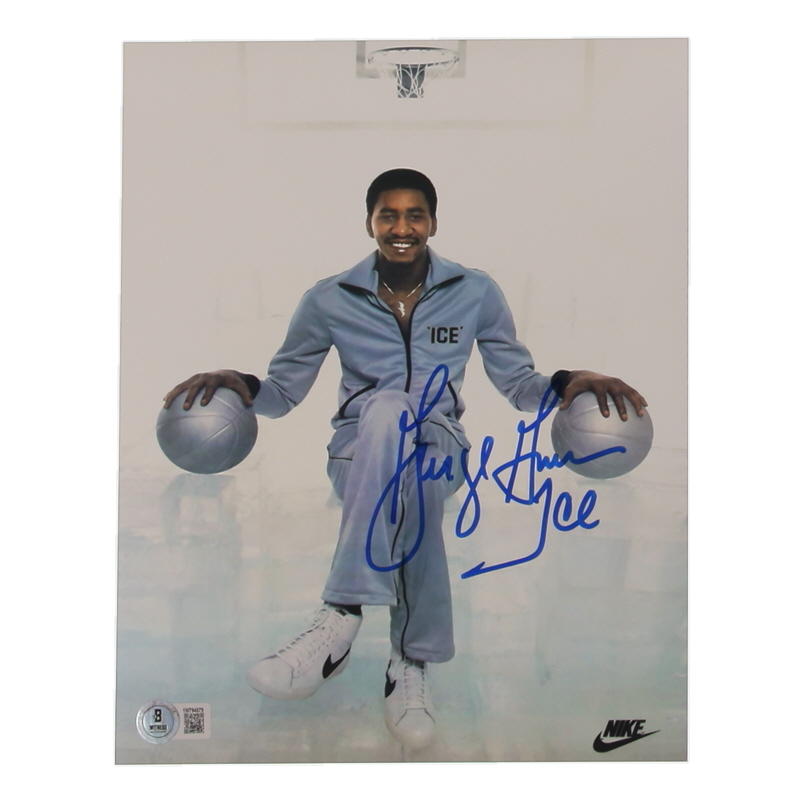 George Gervin Signed Spurs 8x10 Photo Inscribed "Ice" (Beckett) at PristineAuction.com George Gervin Signed Spurs 8x10 Photo Inscribed "Ice" (Beckett) at PristineAuction.com