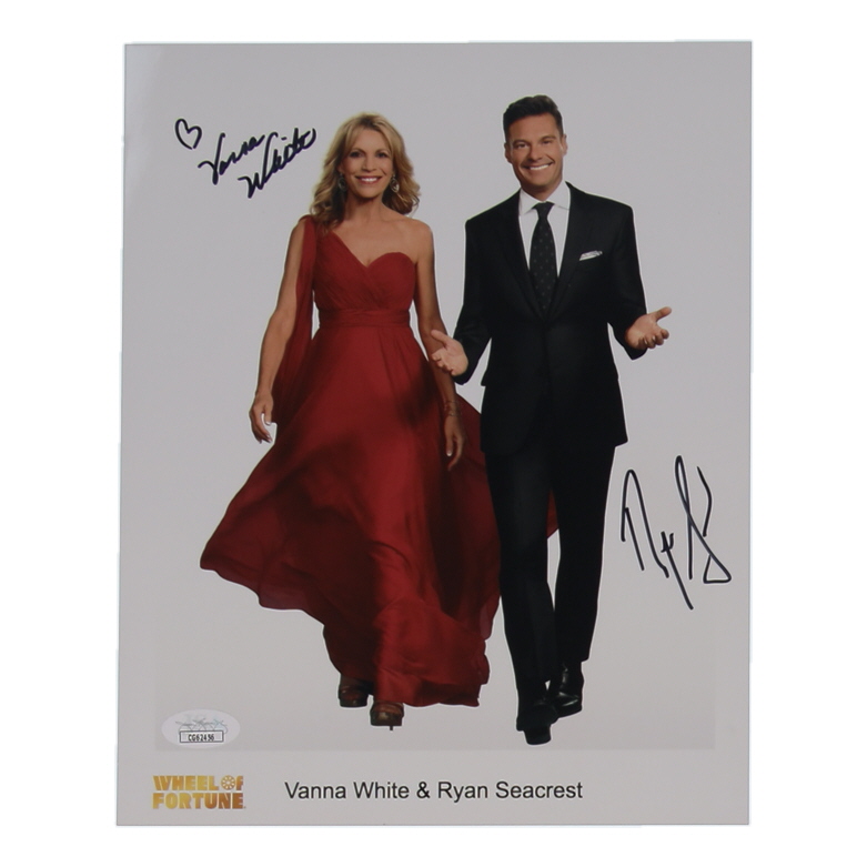 Vanna White & Ryan Seacrest Signed "Wheel of Fortune" 8x10 Photo (JSA) at PristineAuction.com Vanna White & Ryan Seacrest Signed "Wheel of Fortune" 8x10 Photo (JSA) at PristineAuction.com