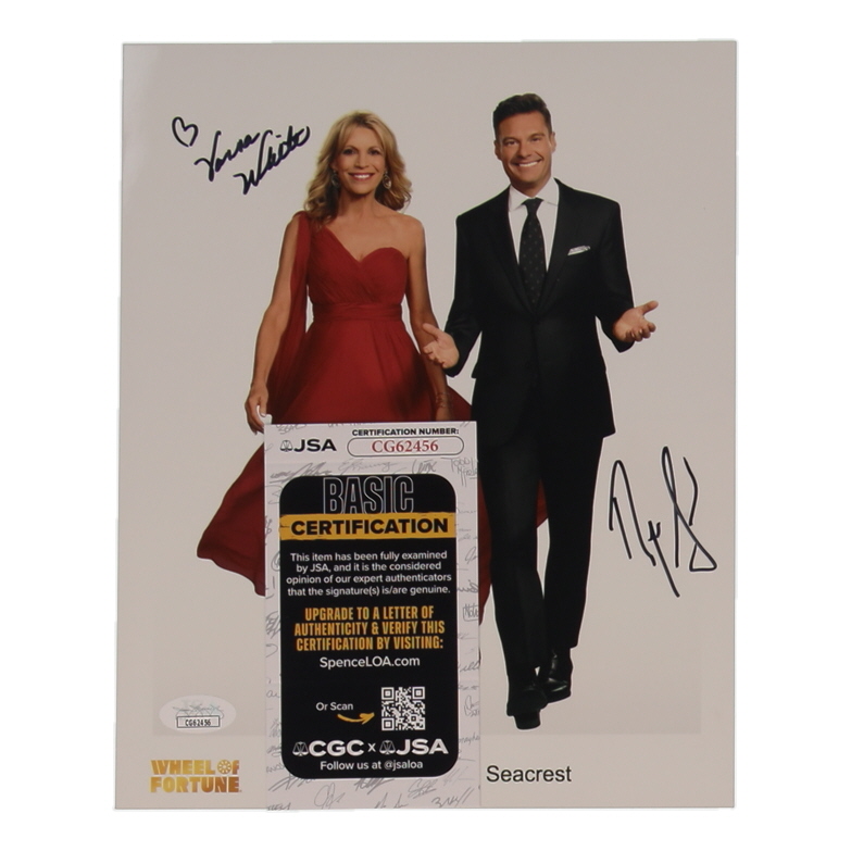Vanna White & Ryan Seacrest Signed "Wheel of Fortune" 8x10 Photo (JSA) at PristineAuction.com Vanna White & Ryan Seacrest Signed "Wheel of Fortune" 8x10 Photo (JSA) at PristineAuction.com