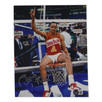 Spud Webb Signed Hawks 8x10 Photo (Beckett) at PristineAuction.com