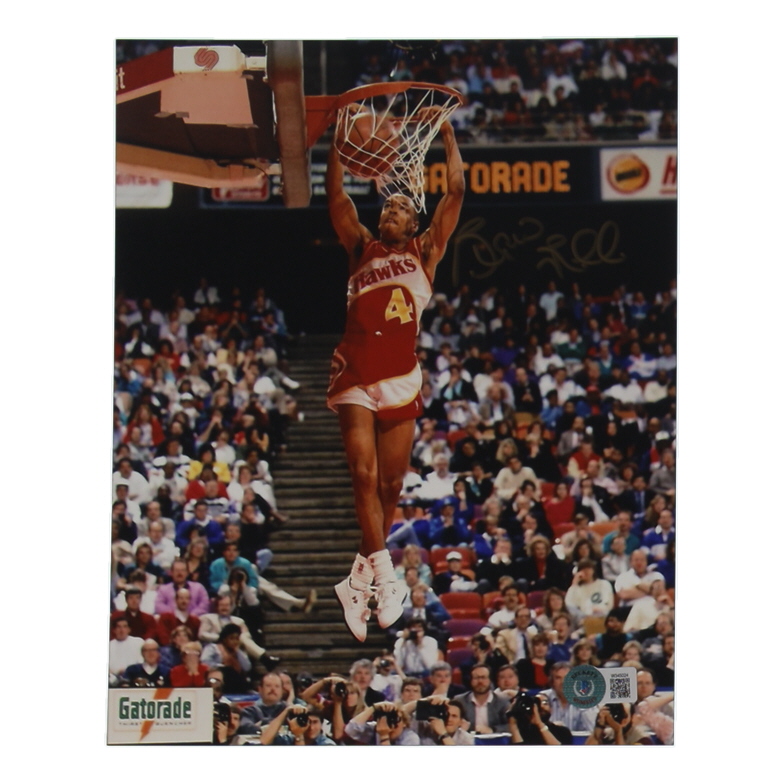 Spud Webb Signed Hawks 8x10 Photo (Beckett) at PristineAuction.com Spud Webb Signed Hawks 8x10 Photo (Beckett) at PristineAuction.com