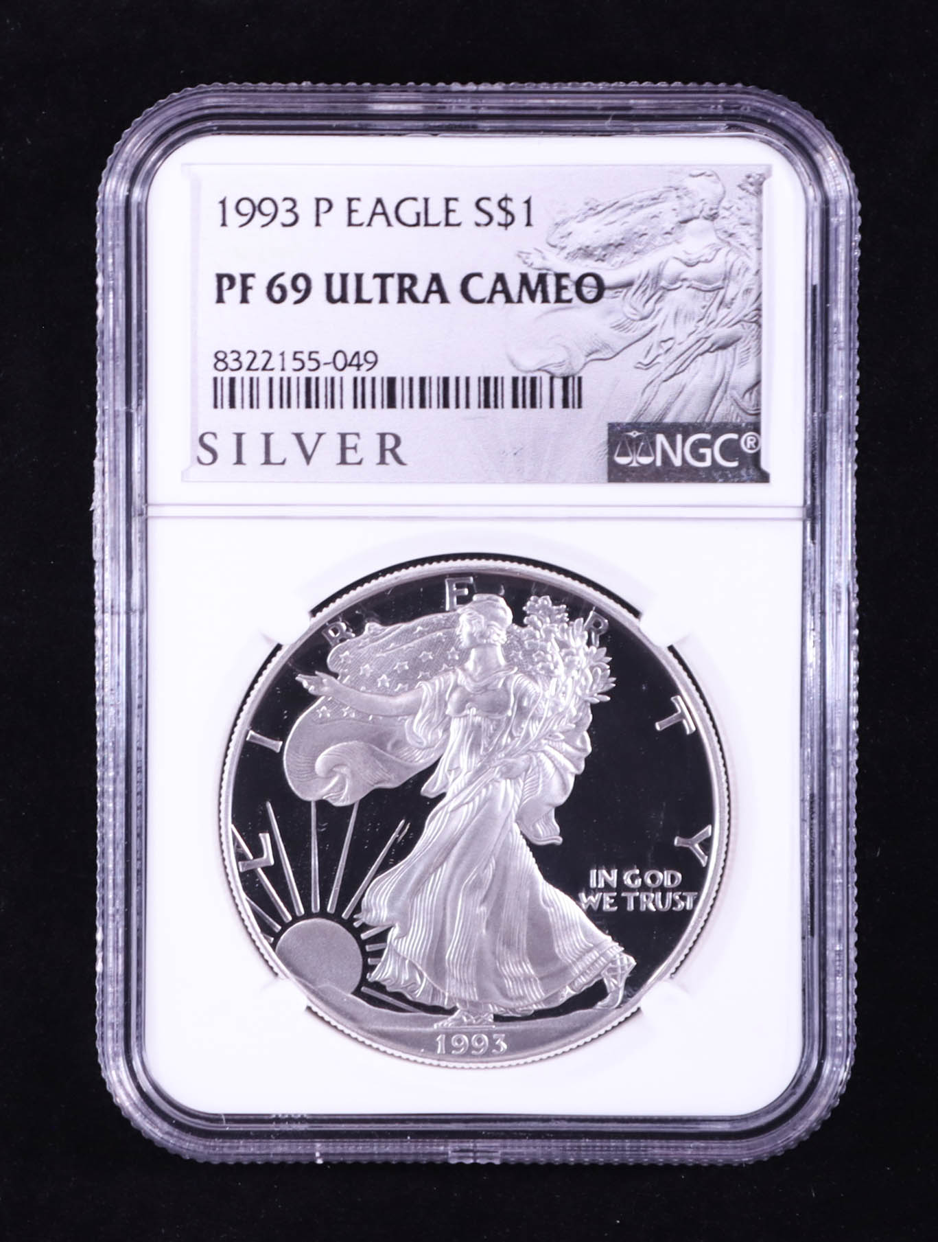 1993-S Proof American $1 Dollar Silver Eagle (NGC PF69 ULTRA CAMEO) at PristineAuction.com 1993-S Proof American $1 Dollar Silver Eagle (NGC PF69 ULTRA CAMEO) at PristineAuction.com