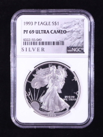 1993-S Proof American $1 Dollar Silver Eagle (NGC PF69 ULTRA CAMEO) at PristineAuction.com
