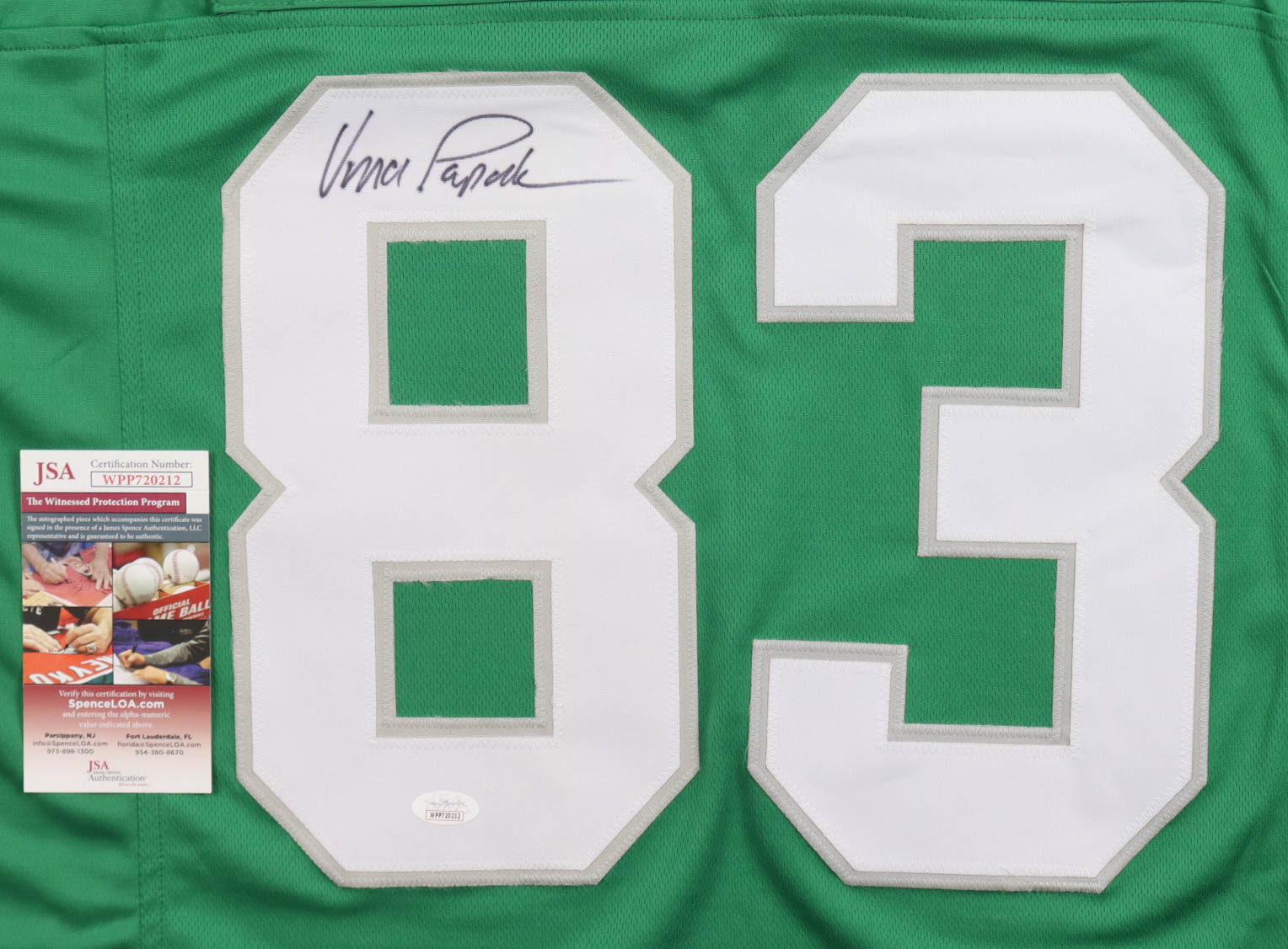 Vince Papale Signed Jersey (JSA) at PristineAuction.com Vince Papale Signed Jersey (JSA) at PristineAuction.com