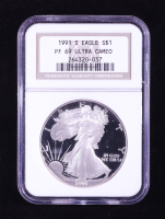 1991-S Proof American $1 Dollar Silver Eagle (NGC PF69 ULTRA CAMEO) at PristineAuction.com