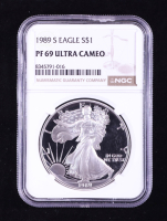 1989-S Proof American $1 Dollar Silver Eagle (NGC PF69 Ultra Cameo) at PristineAuction.com
