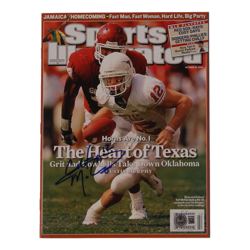 Colt McCoy Signed 2008 Sports Illustrated Magazine (Beckett) at PristineAuction.com Colt McCoy Signed 2008 Sports Illustrated Magazine (Beckett) at PristineAuction.com