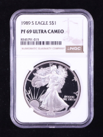 1989-S Proof American $1 Dollar Silver Eagle (NGC PF69 Ultra Cameo) at PristineAuction.com
