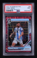 Lionel Messi 2024-25 Panini Donruss FIFA Optic-Pink Velocity #80 #98/99 (PSA 9) at PristineAuction.com
