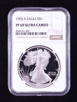 1992-S Proof American $1 Dollar Silver Eagle (NGC PF69 Ultra Cameo) at PristineAuction.com