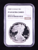 1989-S Proof American $1 Dollar Silver Eagle (NGC PF69 Ultra Cameo) at PristineAuction.com