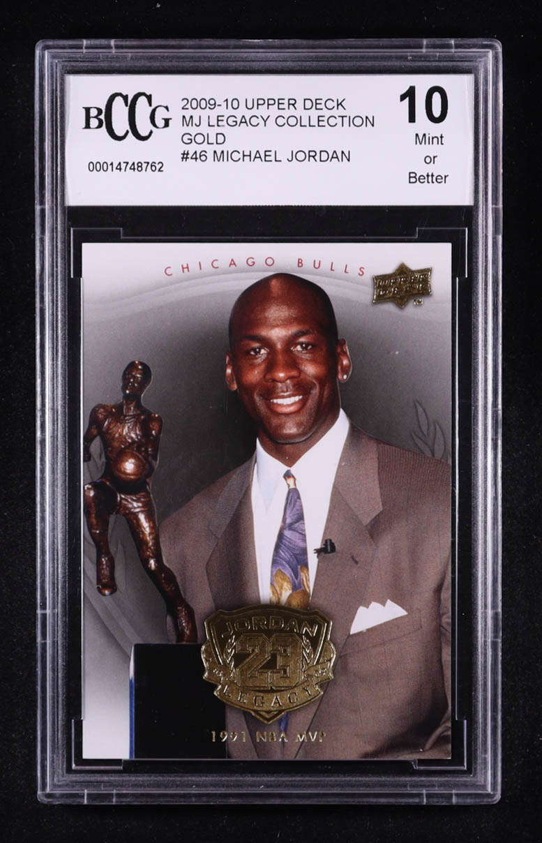 Michael Jordan 2009-10 Upper Deck Michael Jordan Legacy Collection Gold #46 (BCCG 10) at PristineAuction.com Michael Jordan 2009-10 Upper Deck Michael Jordan Legacy Collection Gold #46 (BCCG 10) at PristineAuction.com