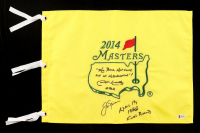 Jack Nicklaus & Jim Nantz Signed 2014 Masters Golf Pin Flag Inscribed "April 13, 1986" & "Final Round" (Beckett) at PristineAuction.com