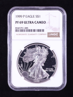 1999-P Proof American $1 Dollar Silver Eagle (NGC PF69 Ultra Cameo) at PristineAuction.com