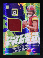 Jayden Daniels 2024 Donruss Optic First Year Fresh Jerseys Blue Hyper #17 RC at PristineAuction.com