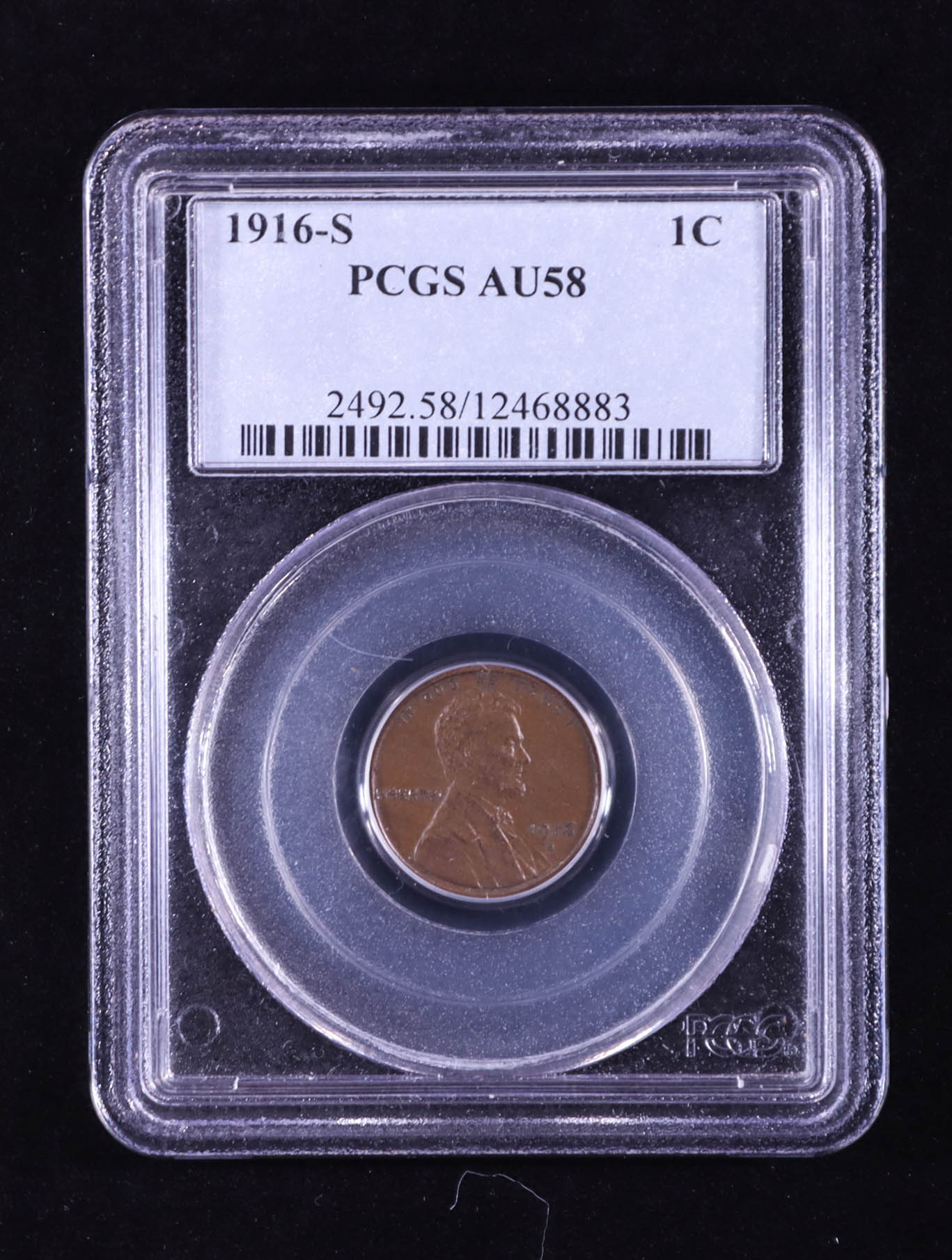 1916-S Lincoln Wheat 1C Cent Penny (PCGS AU58) at PristineAuction.com 1916-S Lincoln Wheat 1C Cent Penny (PCGS AU58) at PristineAuction.com