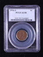 1916-S Lincoln Wheat 1C Cent Penny (PCGS AU58) at PristineAuction.com