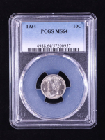 1934-P Mercury 10C Silver Dime (PCGS MS64) at PristineAuction.com