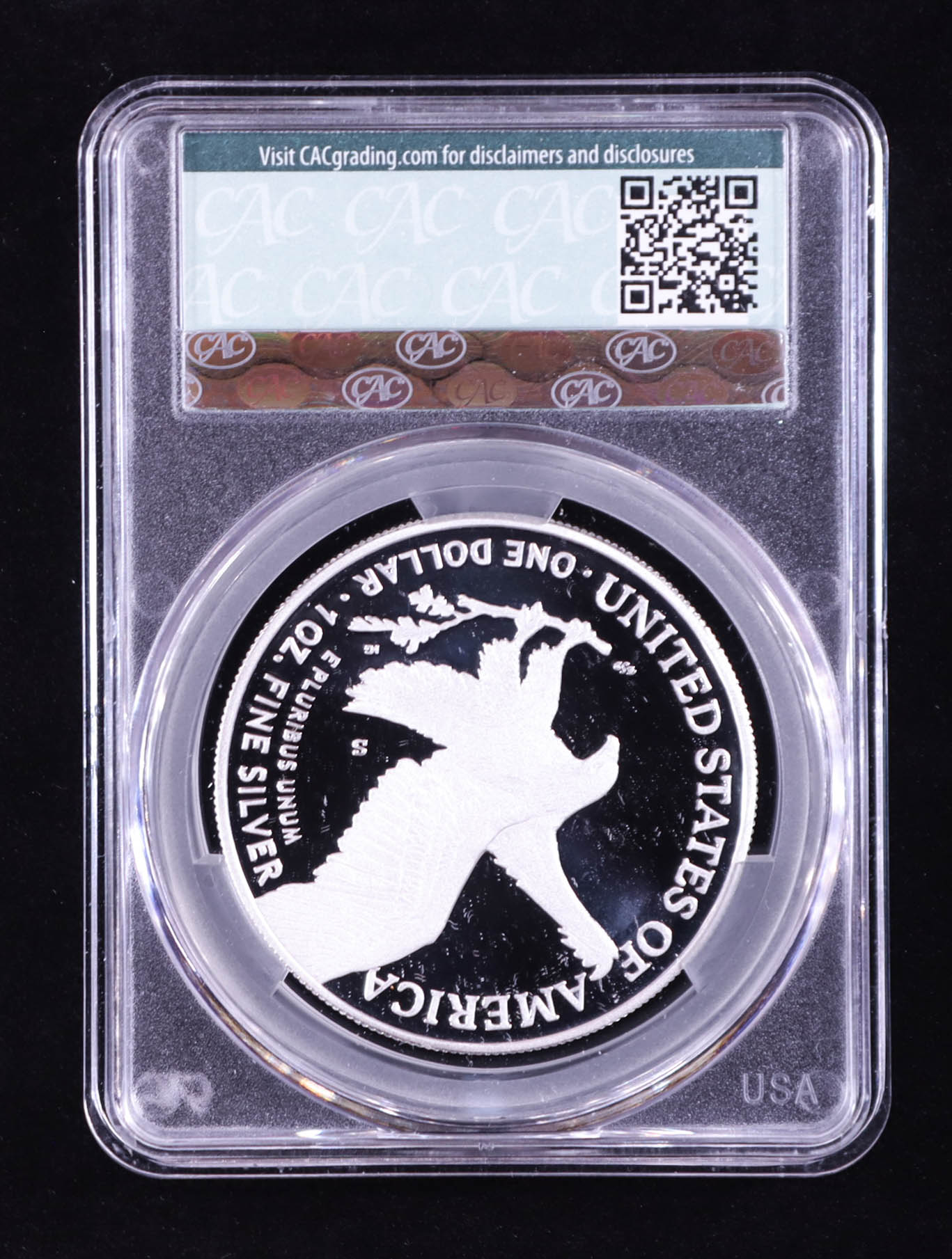 2023-S Proof American $1 Dollar Silver Eagle, First Delivery (CAC PR70DCAM) at PristineAuction.com 2023-S Proof American $1 Dollar Silver Eagle, First Delivery (CAC PR70DCAM) at PristineAuction.com