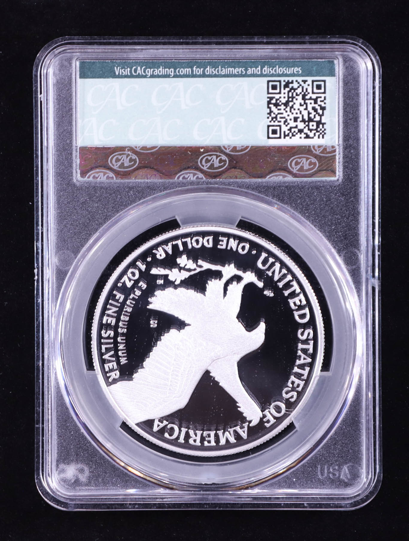 2023-S Proof American $1 Dollar Silver Eagle, Advanced Delivery (CAC PR70DCAM) at PristineAuction.com 2023-S Proof American $1 Dollar Silver Eagle, Advanced Delivery (CAC PR70DCAM) at PristineAuction.com