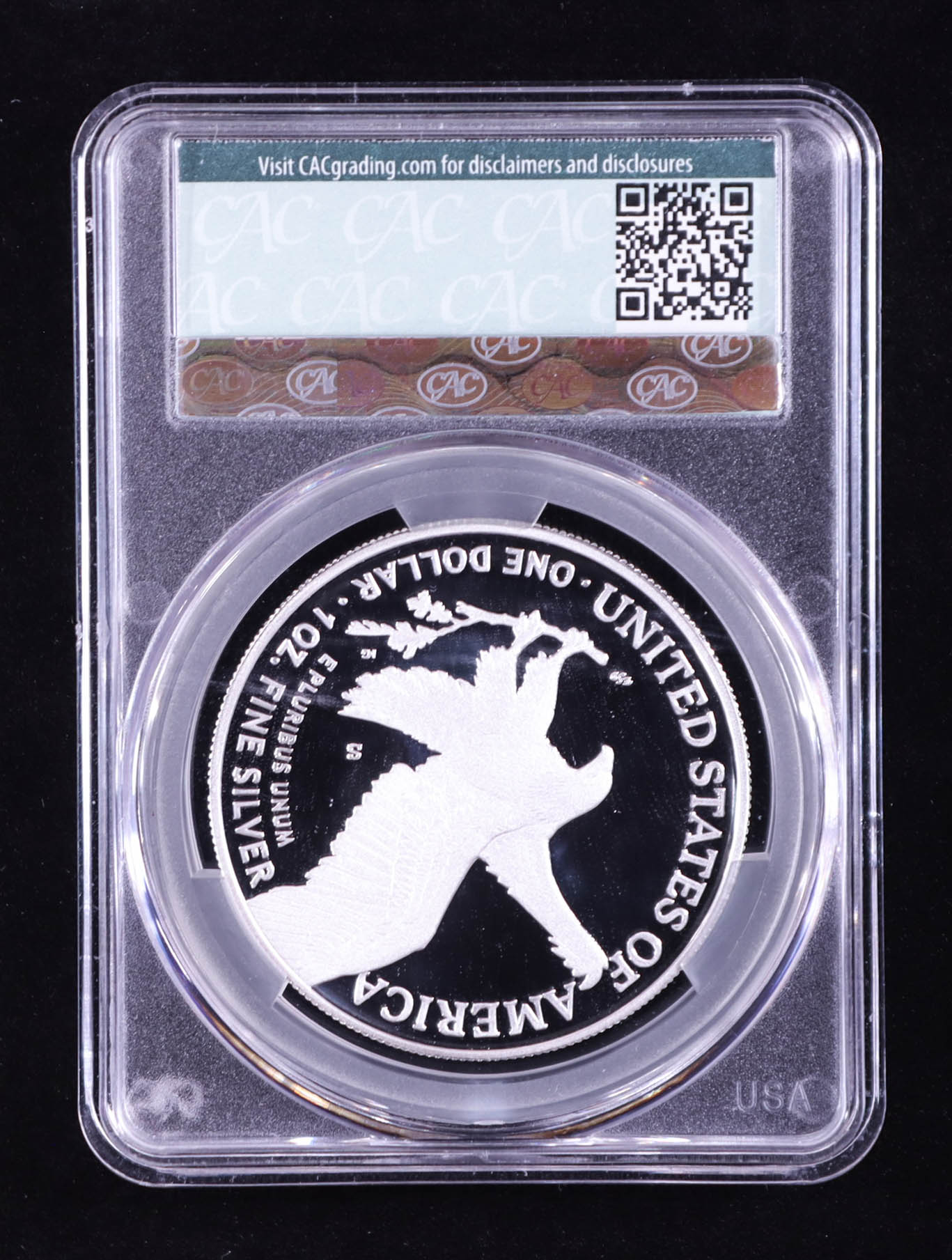 2023-S Proof American $1 Dollar Silver Eagle, First Delivery (CAC PR70DCAM) at PristineAuction.com 2023-S Proof American $1 Dollar Silver Eagle, First Delivery (CAC PR70DCAM) at PristineAuction.com