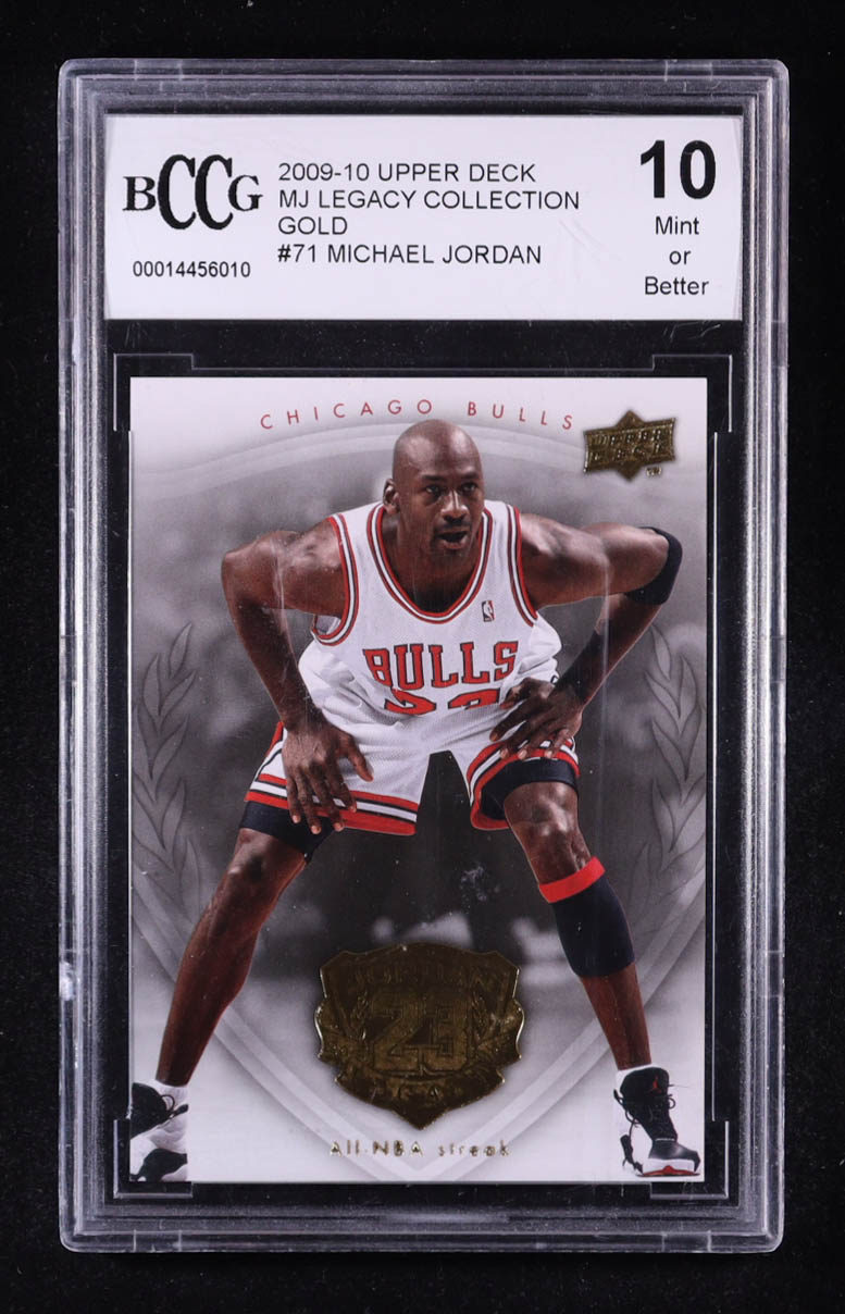 Michael Jordan 2009-10 Upper Deck Michael Jordan Legacy Collection Gold #71 (BCCG 10) at PristineAuction.com Michael Jordan 2009-10 Upper Deck Michael Jordan Legacy Collection Gold #71 (BCCG 10) at PristineAuction.com