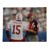 Tommie Frazier & Tom Osborne Signed Nebraska Cornhuskers 11x14 Photo (PSA) at PristineAuction.com