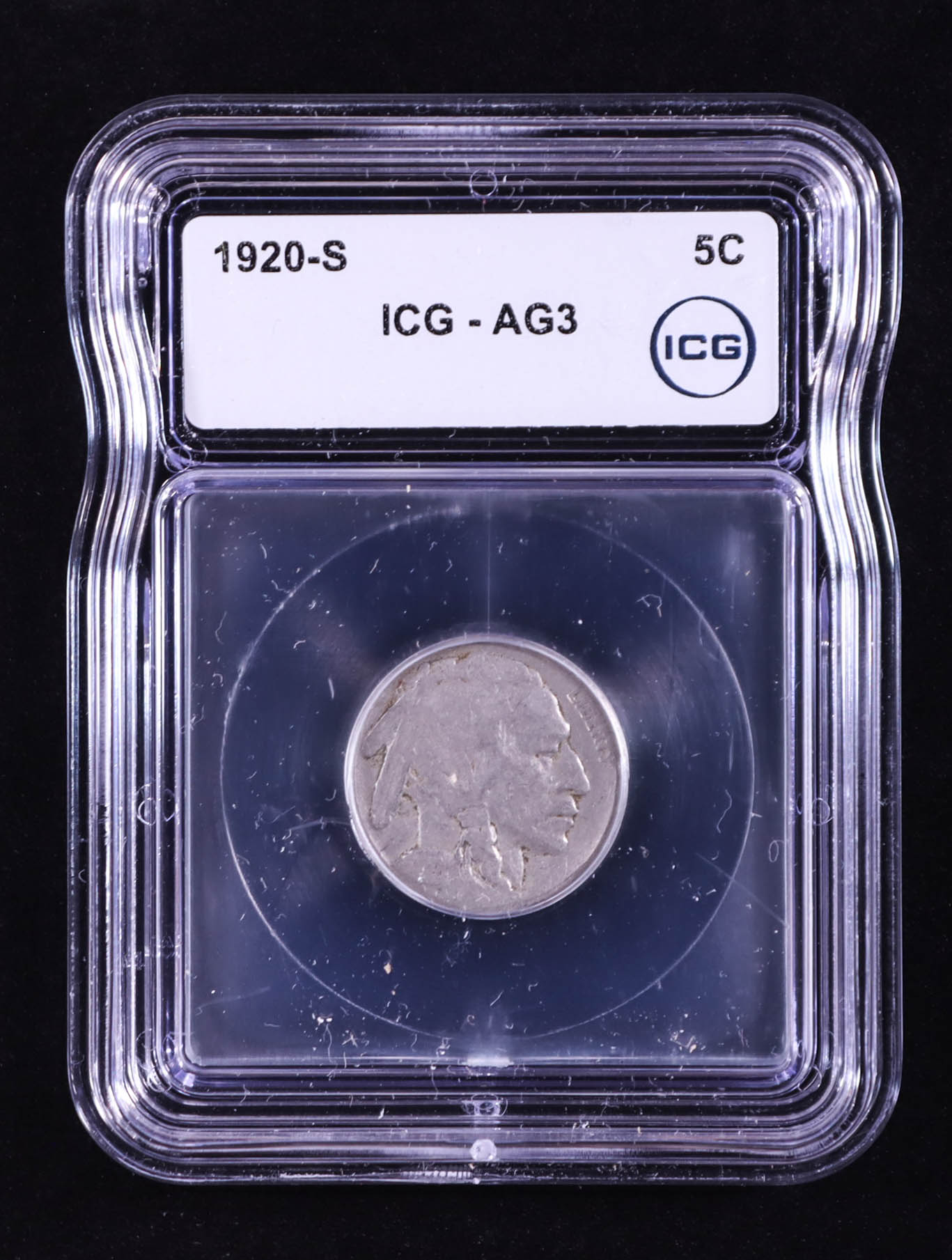1920-S Buffalo 5 Cent Nickel (IGC AG3) at PristineAuction.com 1920-S Buffalo 5 Cent Nickel (IGC AG3) at PristineAuction.com