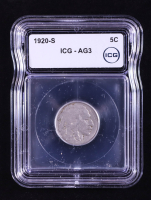 1920-S Buffalo 5 Cent Nickel (IGC AG3) at PristineAuction.com