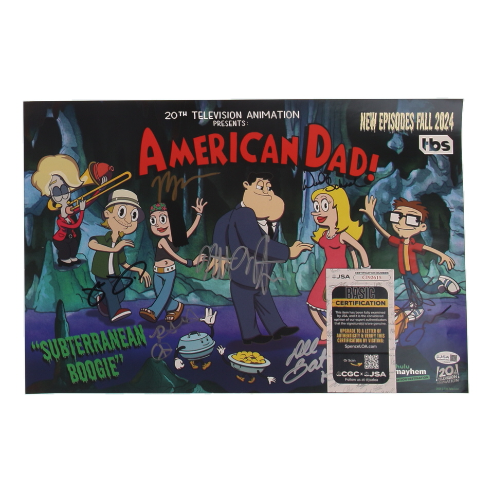 "American Dad" 12x18 Photo (7) Including Dee Bradley Baker & Rachel MacFarlane (JSA) at PristineAuction.com "American Dad" 12x18 Photo (7) Including Dee Bradley Baker & Rachel MacFarlane (JSA) at PristineAuction.com