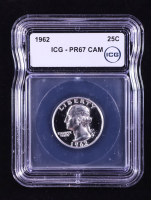 1962 Washington 25 Cent Proof Silver Quarter (ICG PR67 CAM) at PristineAuction.com