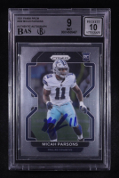 Micah Parsons Signed 2021 Panini Prizm #362 RC (BAS 9 | Autograph Graded BAS 10) at PristineAuction.com