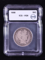 1907-D Barber Silver 50 Cent Half Dollar (ICG VG8) at PristineAuction.com