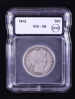 1912 Barber Silver 50 Cent Half Dollar (ICG VG6) at PristineAuction.com