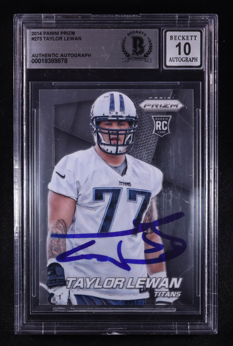 Taylor Lewan Signed 2014 Panini Prizm #273 RC (BGS | Autograph Graded BGS 10) at PristineAuction.com Taylor Lewan Signed 2014 Panini Prizm #273 RC (BGS | Autograph Graded BGS 10) at PristineAuction.com