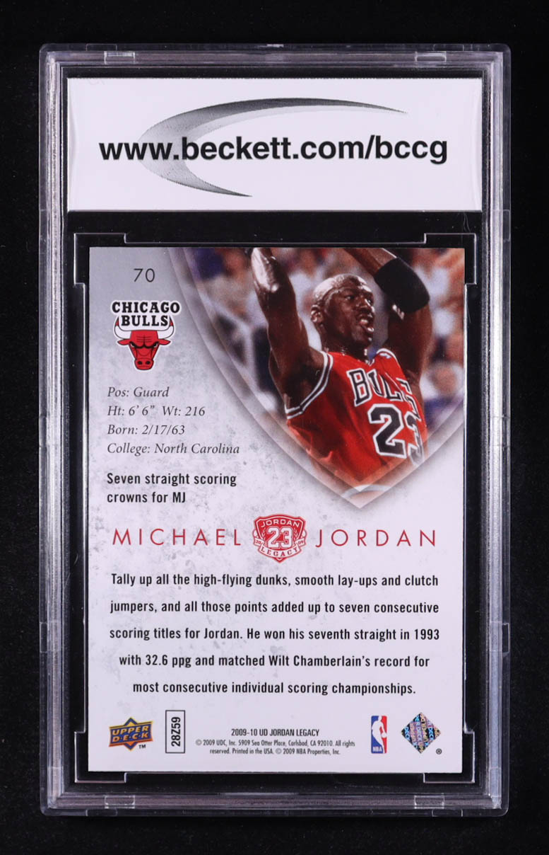 Michael Jordan 2009-10 Upper Deck Michael Jordan Legacy Collection Gold #70 (BCCG 10) at PristineAuction.com Michael Jordan 2009-10 Upper Deck Michael Jordan Legacy Collection Gold #70 (BCCG 10) at PristineAuction.com