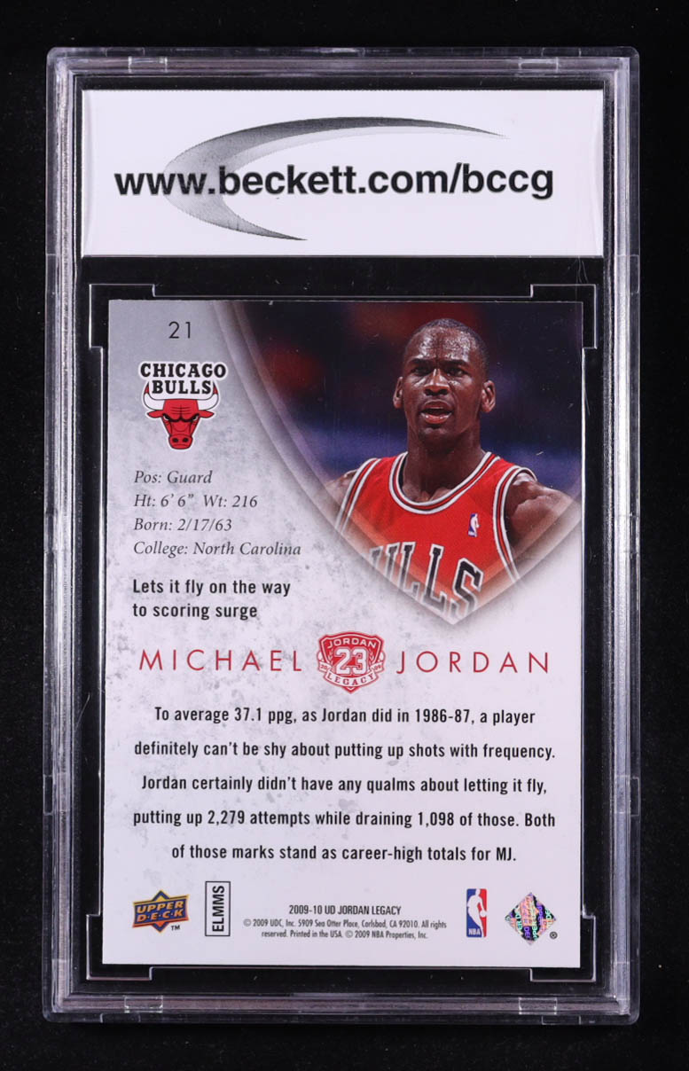 Michael Jordan 2009-10 Upper Deck Michael Jordan Legacy Collection Gold #21 (BCCG 10) at PristineAuction.com Michael Jordan 2009-10 Upper Deck Michael Jordan Legacy Collection Gold #21 (BCCG 10) at PristineAuction.com