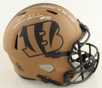 Logan Wilson Signed Bengals Full-Size Salute To Service Alternate Speed Helmet Inscribed "Welcome To The Jungle!" (Beckett) at PristineAuction.com