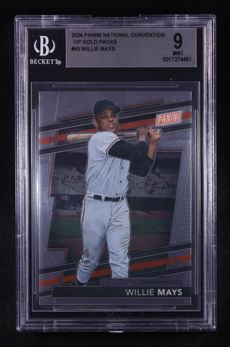 Willie Mays 2024 Panini National Convention VIP Gold Packs #43 (BGS 9) at PristineAuction.com Willie Mays 2024 Panini National Convention VIP Gold Packs #43 (BGS 9) at PristineAuction.com