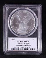 2022 American $1 Dollar Silver Eagle, First Day of Issue - John Dannreuther Signature Label (PCGS MS70) at PristineAuction.com