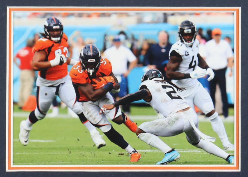 Javonte Williams Signed Custom Framed Jersey Display (Beckett) at PristineAuction.com Javonte Williams Signed Custom Framed Jersey Display (Beckett) at PristineAuction.com