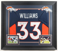Javonte Williams Signed Custom Framed Jersey Display (Beckett) at PristineAuction.com