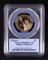 2010-S U.S. Presidential Proof $1 Dollar Coin - Millard Fillmore 13th President (PCGS PR69DCAM) at PristineAuction.com