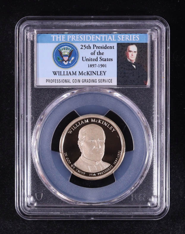 2013-S U.S. Presidential Proof $1 Dollar Coin - William McKinley 25th President (PCGS PR69DCAM) at PristineAuction.com 2013-S U.S. Presidential Proof $1 Dollar Coin - William McKinley 25th President (PCGS PR69DCAM) at PristineAuction.com