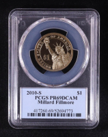 2010-S U.S. Presidential Proof $1 Dollar Coin - Millard Fillmore 13th President (PCGS PR69DCAM) at PristineAuction.com