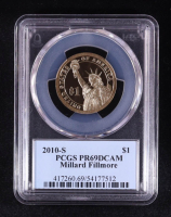 2010-S U.S. Presidential Proof $1 Dollar Coin - Millard Fillmore 13th President (PCGS PR69DCAM) at PristineAuction.com