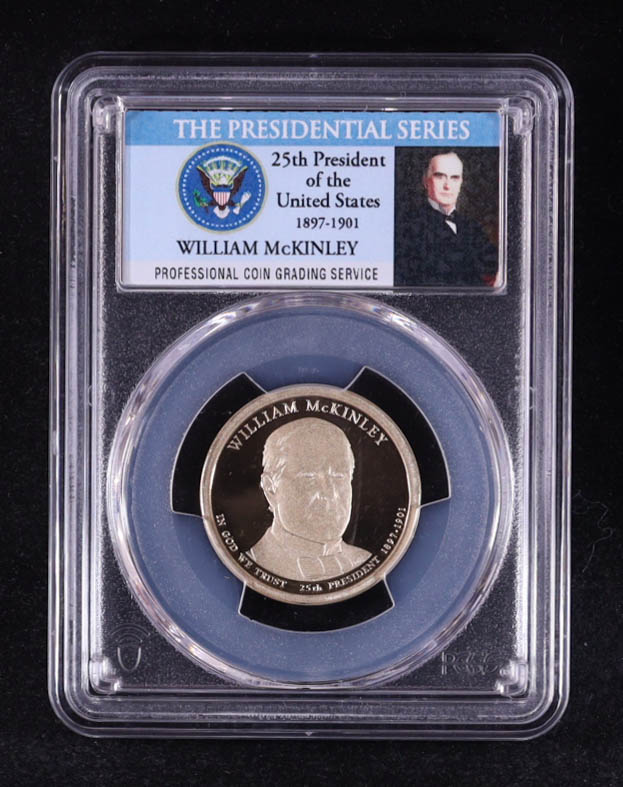 2013-S U.S. Presidential Proof $1 Dollar Coin - William McKinley 25th President (PCGS PR69DCAM) at PristineAuction.com 2013-S U.S. Presidential Proof $1 Dollar Coin - William McKinley 25th President (PCGS PR69DCAM) at PristineAuction.com