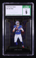 Josh Allen 2018 Panini Select #24 RC (CSG 9) at PristineAuction.com