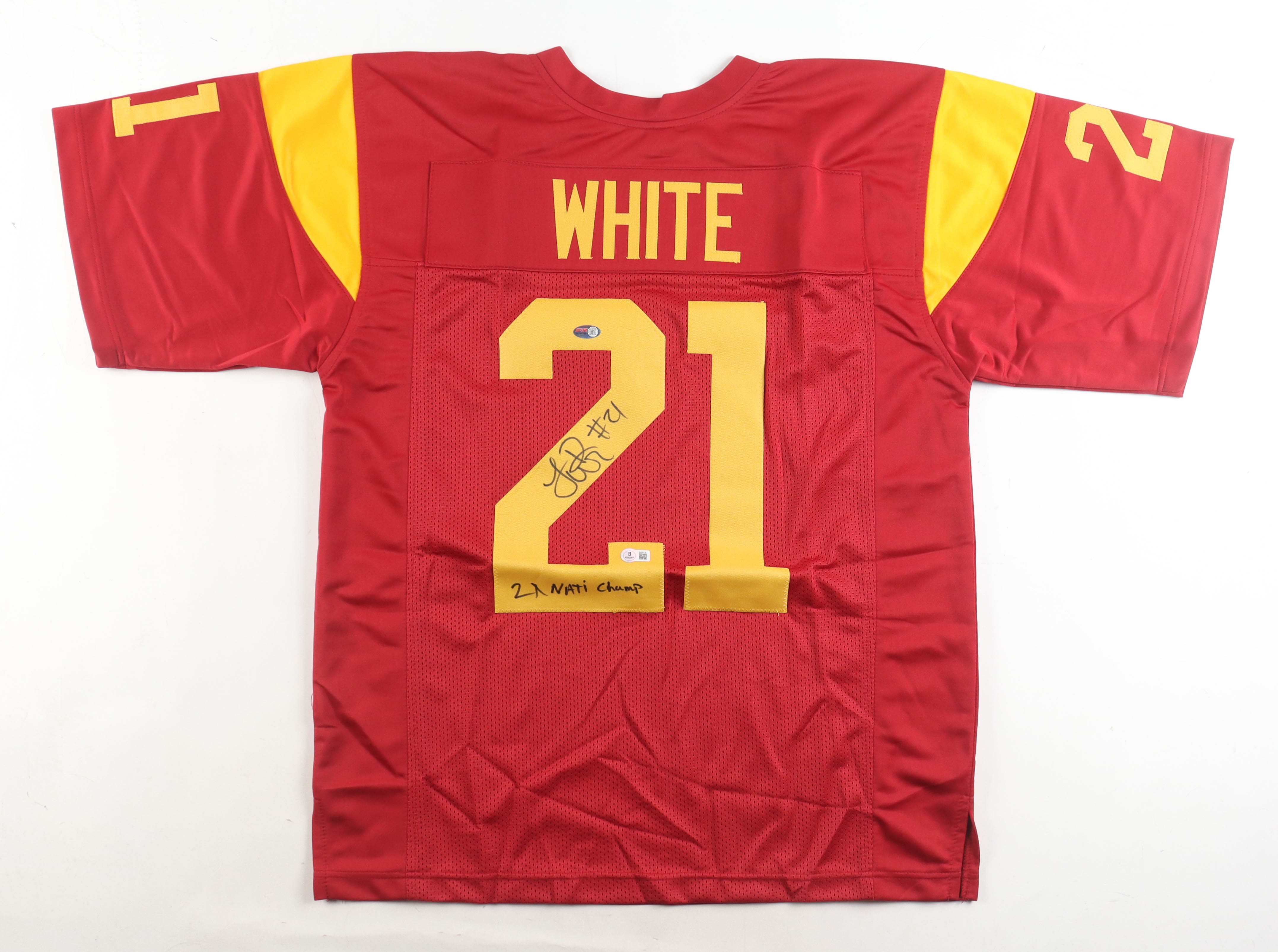 LenDale White Signed Jersey Inscribed "2x NATL Champ" (Beckett) at PristineAuction.com LenDale White Signed Jersey Inscribed "2x NATL Champ" (Beckett) at PristineAuction.com